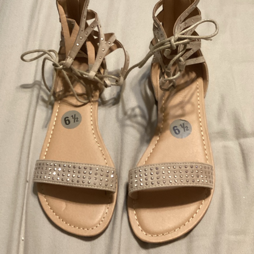 Women's Beige Strappy Sandals